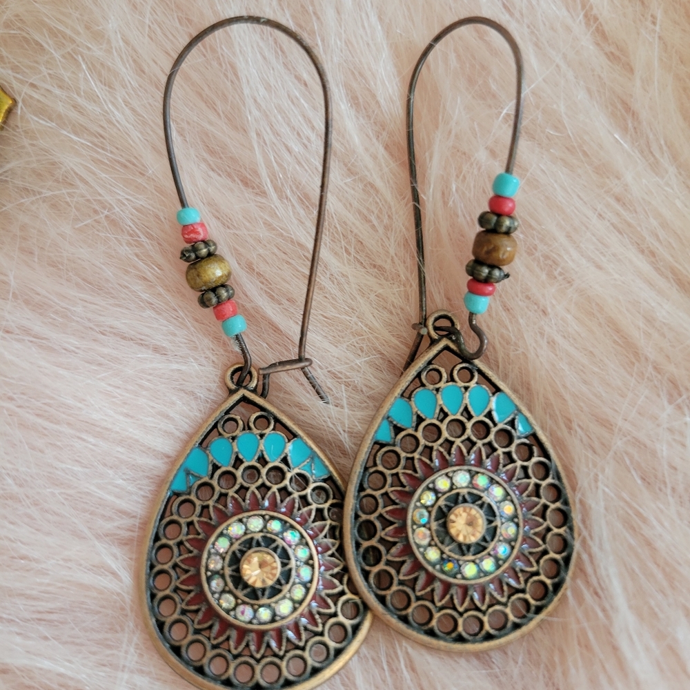 Boho beaded earrings